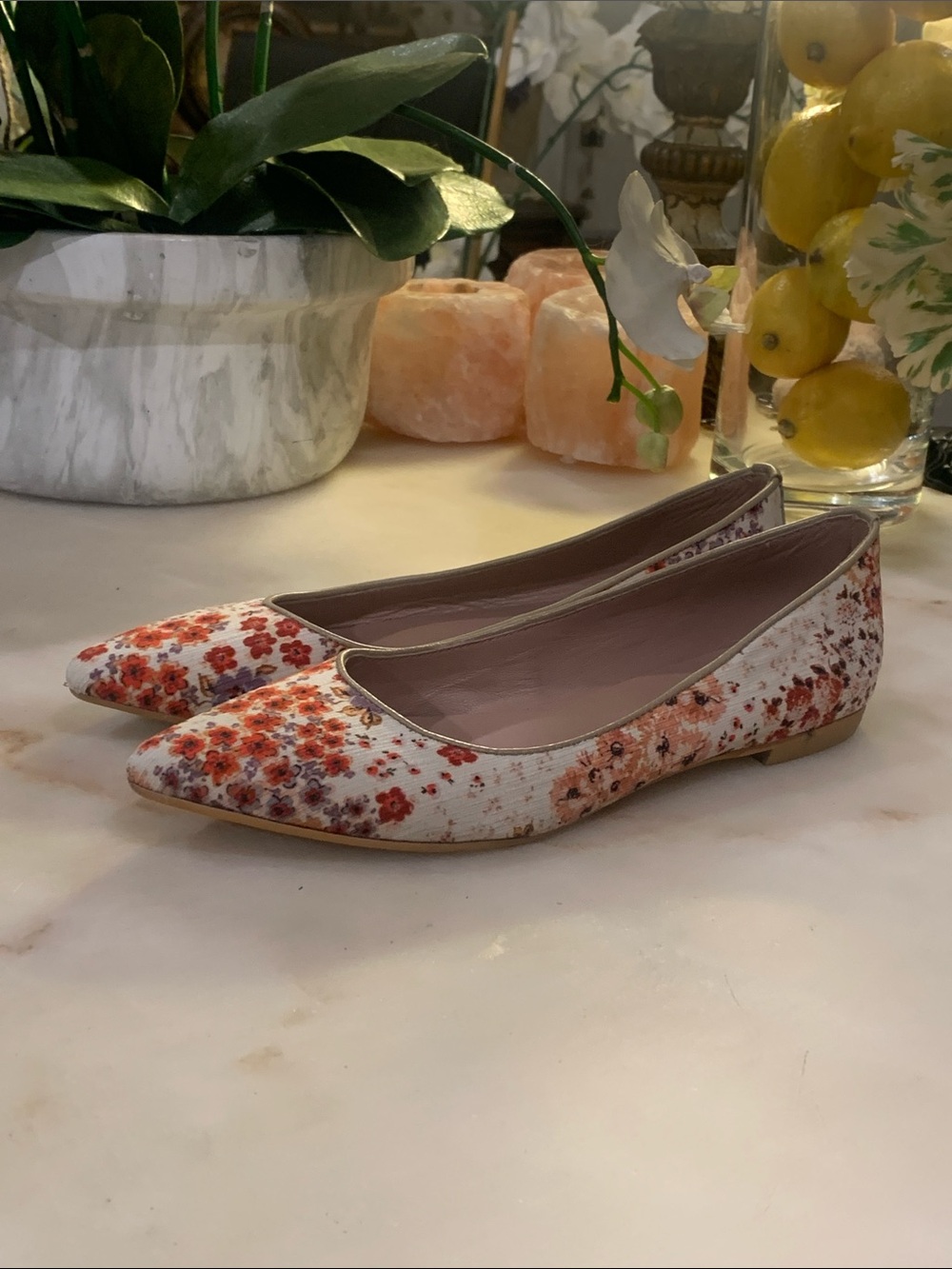 Sundance Floral velvet flats Size 38